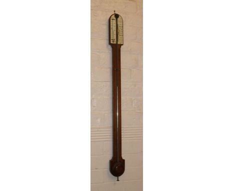 An early 20th Century oak stick barometerBy H. Robinson 15 High Street, Shrewsbury, length 92cm