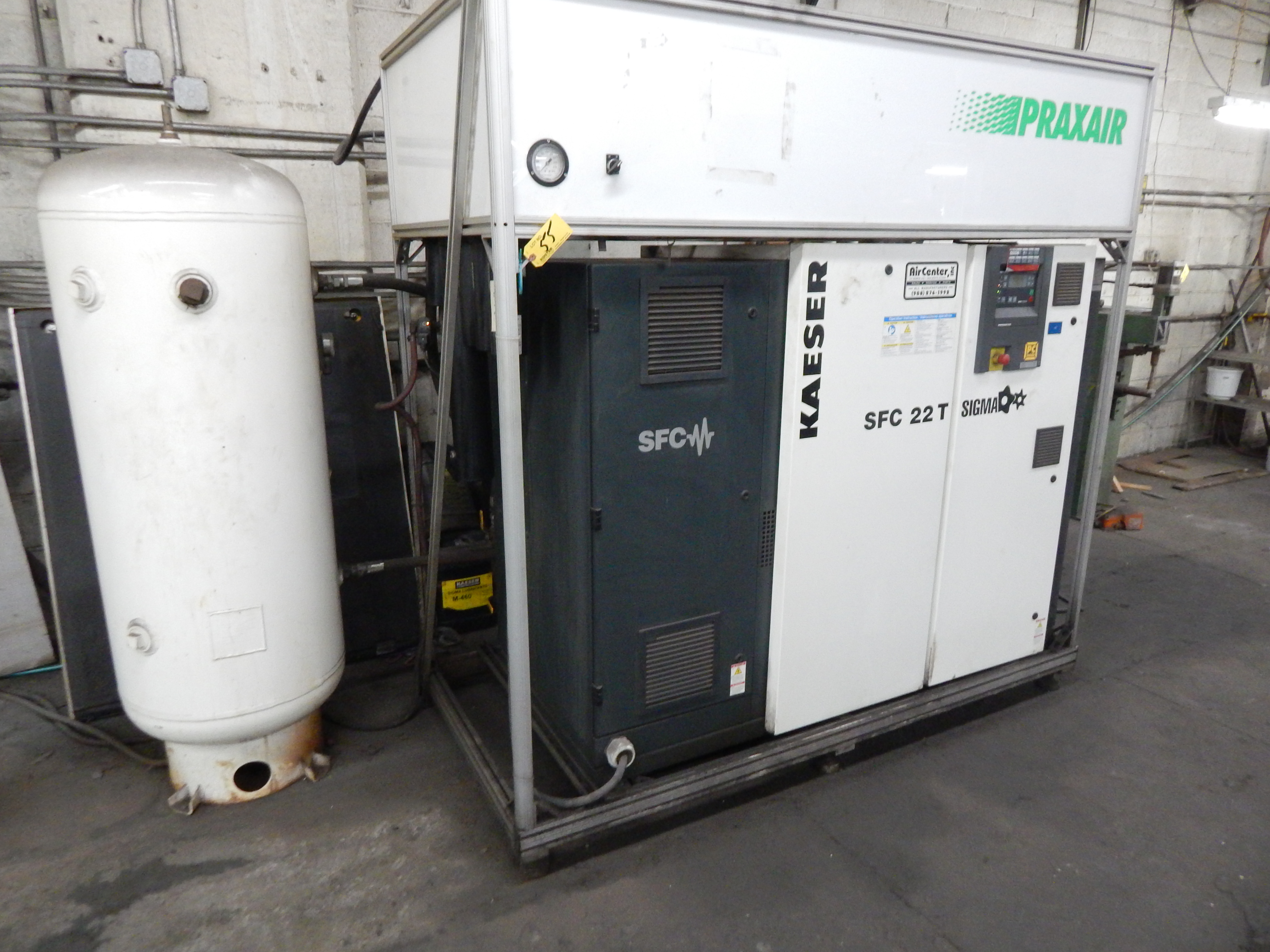 PRAXAIR / KAESER MDL. SFC22T NITROGEN GENERATOR 30HP ROTARY SCREW TYPE