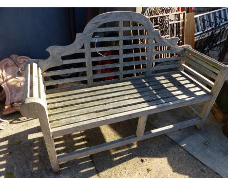 GOOD QUALITY TEAK GARDEN BENCH WIDTH 1650mm HEIGHT 1050mm
