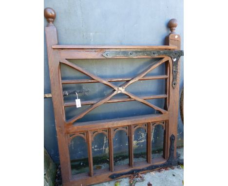 LARGE WOODEN COUNTRY HOUSE SIDE GATE ON HEAVY STEEL HINGES W 1250mm x h 1500mm