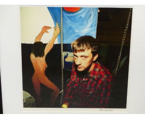 •TOM SHEEHAN.  ARR.  GRAHAM COXON (BLUR), SIGNED COLOUR PHOTOGRAPHIC PRINT, 47 x 46cms.
