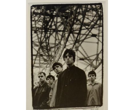 •STEVE DOUBLE.  ARR.  OASIS, JODRELL BANK, FEB 1997, SIGNED LIMITED EDITION BLACK AND WHITE PHOTOGRAPHIC PRINT, 3/50.  47 x 3