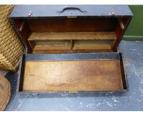 A VINTAGE TOOL BOX.