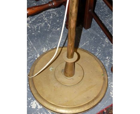 A BRASS STANDARD LAMP. 