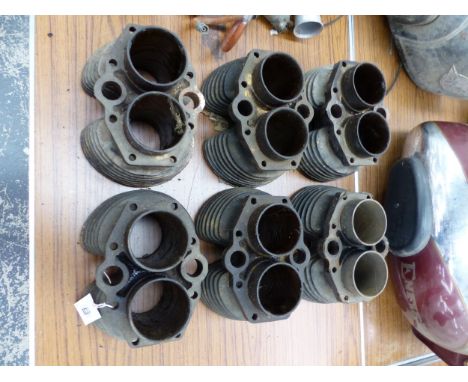SIX NEW /OLD STOCK TRIUMPH TWIN CYLINDER ENGINE BARRELS
