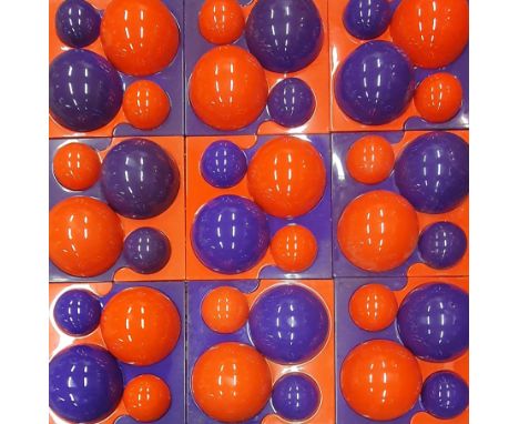 VERNER PANTON- A SET OF NINE WALL TILE INTERLOCKING ELEMENTS- DESIGNED 1969 ( DATE UNKNOWN)