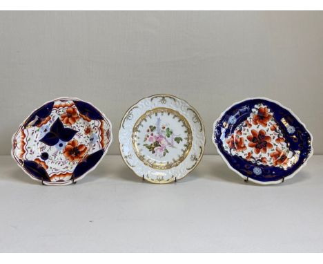 A collection of three porcelain plates to include two Gaudy Welsh Tricorn pattern and one C.1820 Swansea porcelain by William