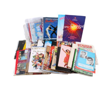 A collection of assorted pop music, musical theatre, film programmes and ephemera. Mostly from the late 1990 to early 2000s w