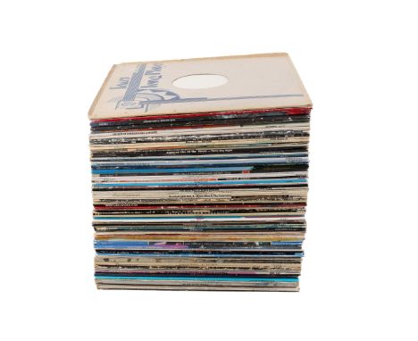 A collection of assorted vinyl LP records. Including Cat Stevens - Foreigner; Bangles - Different Light and Roxy Music - The 