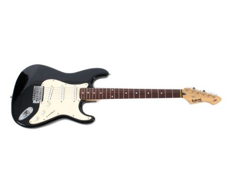 Hohner Rockwood LX90 six string electric guitar in black. 98cm long. 