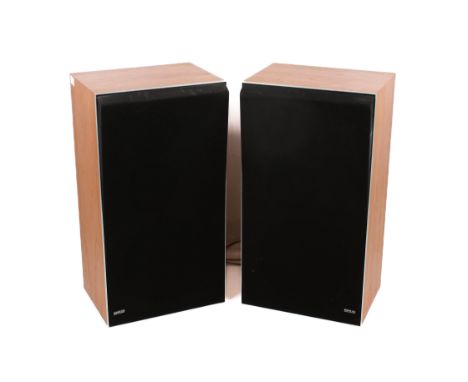 A pair of vintage BANG and OLUFSEN Beovox S45 speakers. H48cm