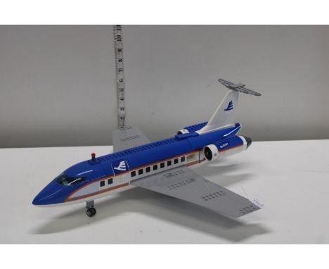 A large Lego model aeroplane 