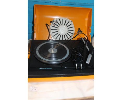 A retro Schneider record player 