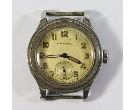 A Rare and Attractive Longines Gent's "Tre Tacche" Steel Cased Wristwatch, Ref: 5182, movement no. 6488720, case no. 22306/42