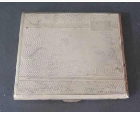 A George V Silver Cigarette case with engine turned decoration, Birmingham 1946, H.M, 140g 
