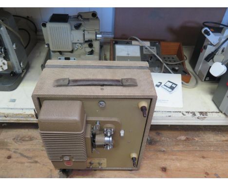 A Eumig P8 Automatic Projector, KODAK Kodascope Eight 500 projector, MELICO P.M.2 Solid State Photomultiplyer Colour Analyser