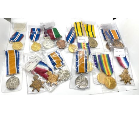 Selection of high quality replacement medals.2 each of WWI Victory, War Medal and 1914/15 Star.3 WWI War Medal Bronze Issue2 