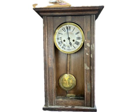 Tantalus, with bottles missing stoppers, vintage small oil can, brass oil lamp, wall clock for spares and repair only 