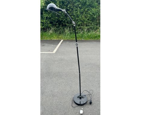 Modern black and chrome tall angle poise lamp 