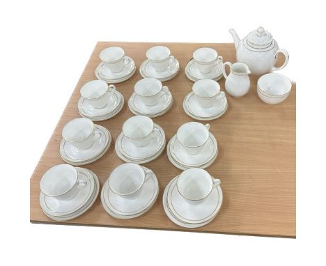 12 Place setting Royal Worcester Contessa Tea service includes cups, tea pot, sugar pot milk jug etc