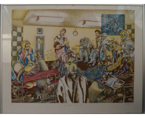 Anthony J Davies, British b.1947- "The Great Divide"; lithograph printed in colours, signed, titled, numbered 30/60 and dated