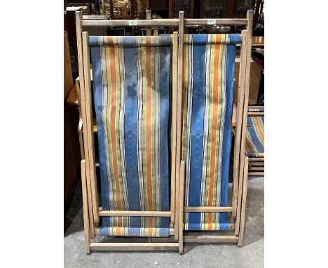 Two vintage deck chairs.