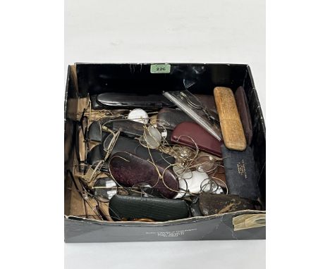 A collection of vintage spectacles.
