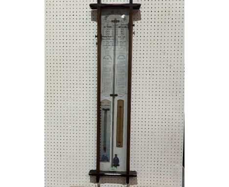 A Victorian Admiral Fitzroy"s mercurial barometer. 41" high.