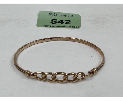 A 9ct bangle. 4g.