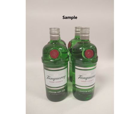 Six bottles of Tanqueray Export Strength London Dry Gin, 1 litre, 43.1% vol.&nbsp; (6) 