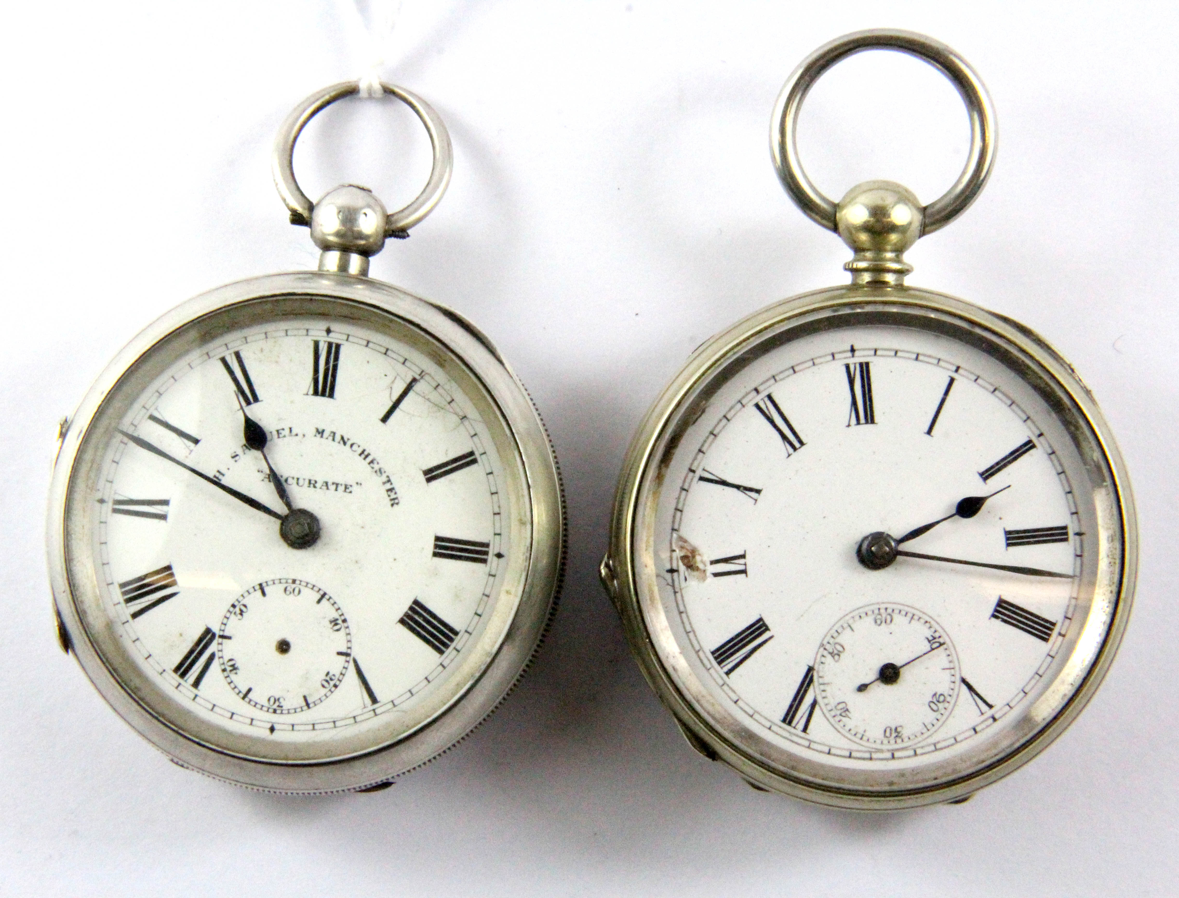 Two hallmarked silver pocket watches.