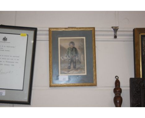 A small gilt framed Baxter print 