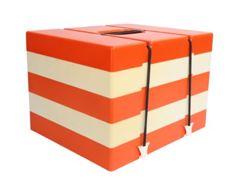 A 1960s/70s plastic Pac-A-Pic picnic hamper with 4 trays by Preci-Ware, Leicester, each tray has food compartments, plastic g