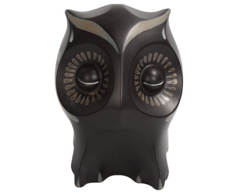 TORRES GUARDIA for Porta Celi, Spain, a 1960s stylised ceramic owl, maker's mark and signature to base, height 18cmGood condi