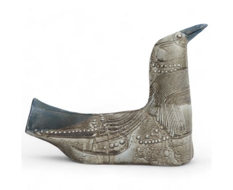 BERTIL VALLIEN for Rorstrand, Sweden, a large size ceramic stylised bird (adult seagull?), designed in 1978 as part of the Ro