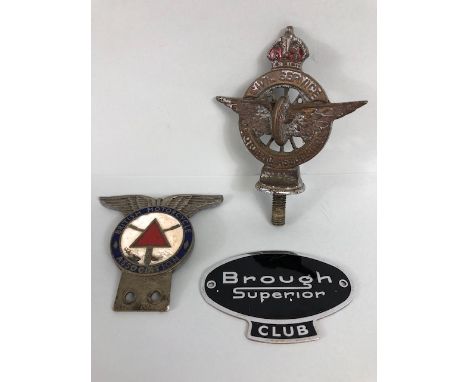 Vintage Motorcycle badges, British Motorcycle Association enamel bar badge, marked Butler Jones London 9816 to reverse, Civil