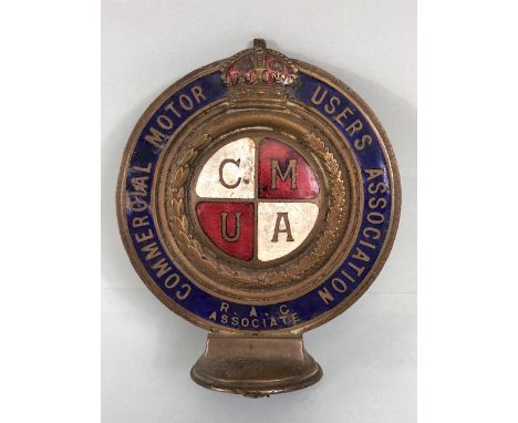 Vintage Commercial Vehicle bar badge for Commercial Motor Users Association , RAC associate Enamel on brass  number 10479 app