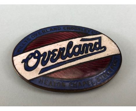 Willys Overland Crossley Ltd oval enamel radiator badge approximately 5 cm across
