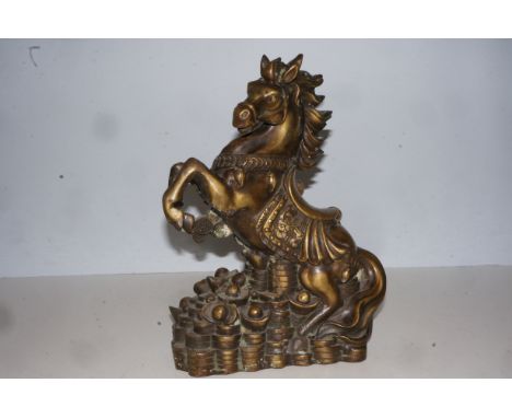 Heavy bronze oriental horse Height 30 cm 