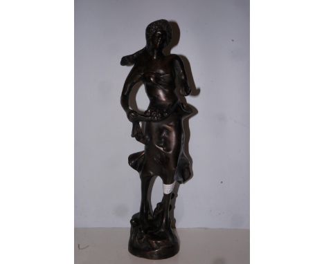 Bronze figure of lady Height 38 cm 