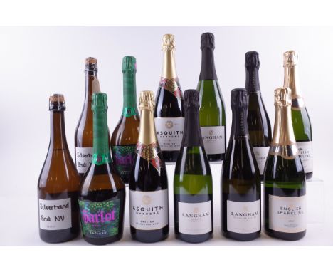 TWELVE BOTTLES ENGLISH SPARKLING WINESilverhand Estate Classic Brut NV; Harlot 2 x Brut NV; Asda 2 x Asquith Gardens Brut NV;