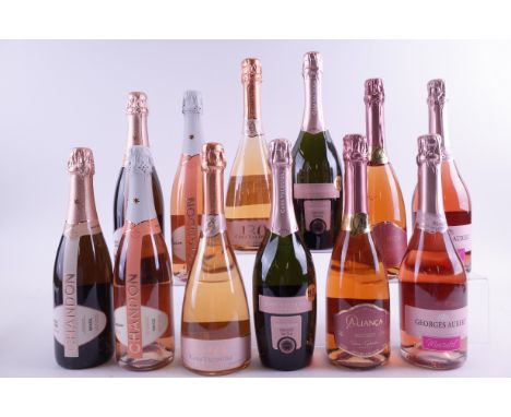 TWELVE BOTTLES BRAZILIAN SPARKLING ROSÉ WINEChandon Brazil 2 x Passion Demi-Sec NV and 2 x Brut NV; Casa Valduga 2 x 130 Brut