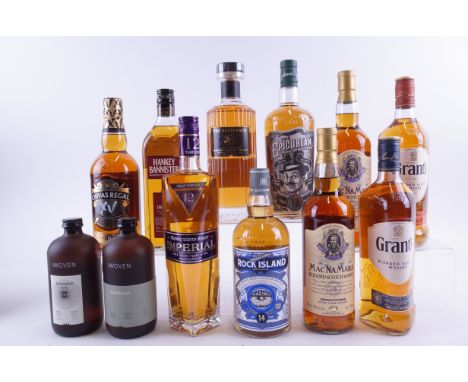 TWELVE BOTTLES BLENDED SCOTCH WHISKYWoven Homemade Non Chill Filtered (50cl) and Experience N°18 AWE (50cl); Imperial Twelve 