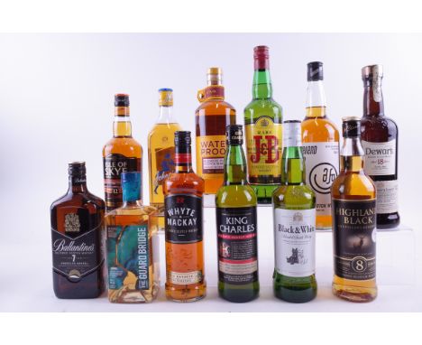 TWELVE BOTTLES BLENDED SCOTCH WHISKYBallentine's American Barrel Aged 7 Years; The Guard Bridge Blended Malt; Whyte + Mackay 