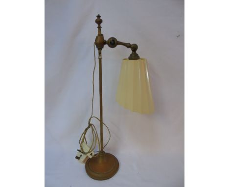 Vintage Brass anglepoise lamp with white bakelite shade