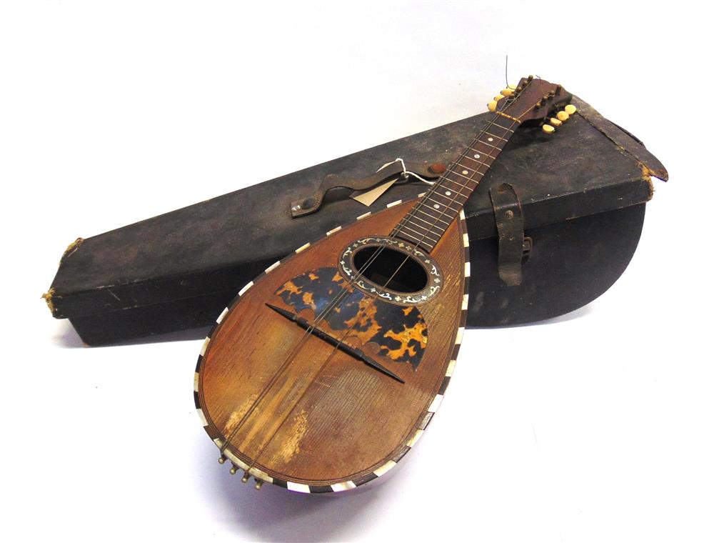 AN ITALIAN MANDOLIN labelled 'Stridente / Fabrica di Mandolini / Via