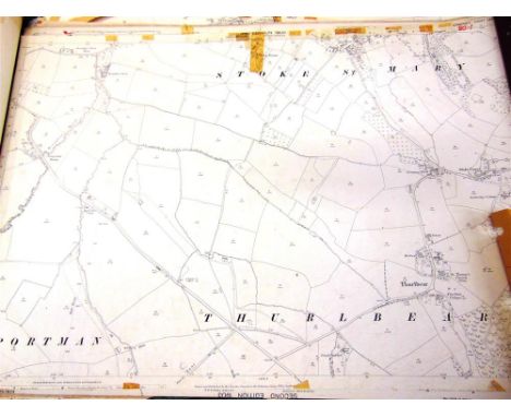 [MAPS]. SOMERSET Approximately 108 Ordnance Survey 1/2500 scale single-sheet maps, various editions, most circa 1903-04, incl