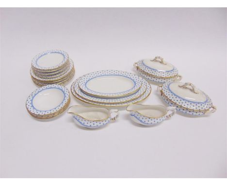 ROYAL WORCESTER FOR ASPREY'S: a childs toy dinner service or sample service, comprising graduated set of three meat plates, p