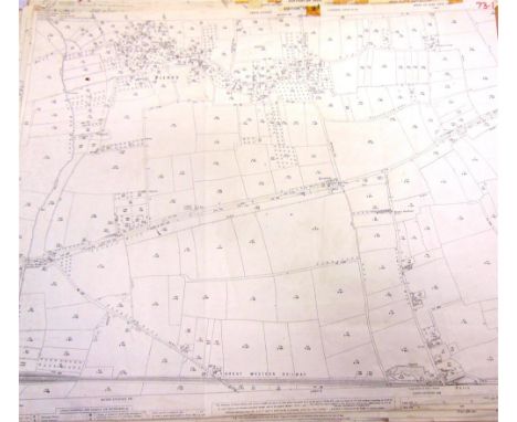 [MAPS]. SOMERSET Approximately ninety-five Ordnance Survey 1/2500 scale single-sheet maps, various editions, most circa 1903-