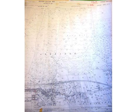 [MAPS]. SOMERSET Approximately forty-one Ordnance Survey 1/2500 scale single-sheet maps, various editions, most circa 1903-31